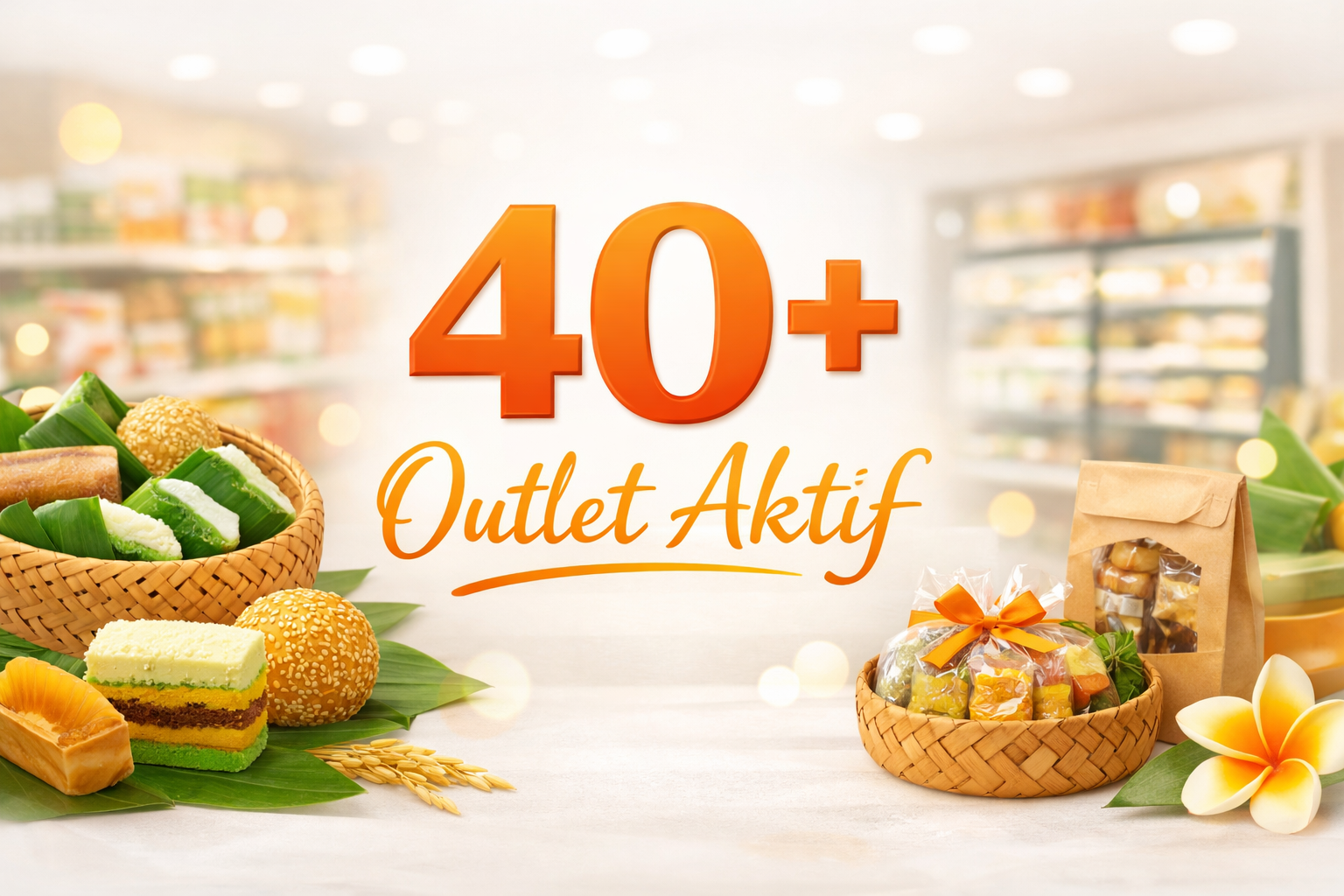 Produk makanan siap display