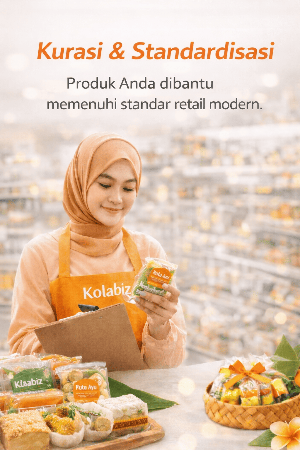 Produk dengan kemasan rapi