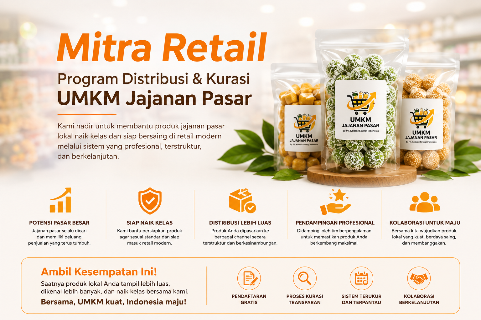 Kemasan makanan rapi